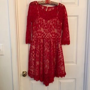 Size 4 Red Free People Dress